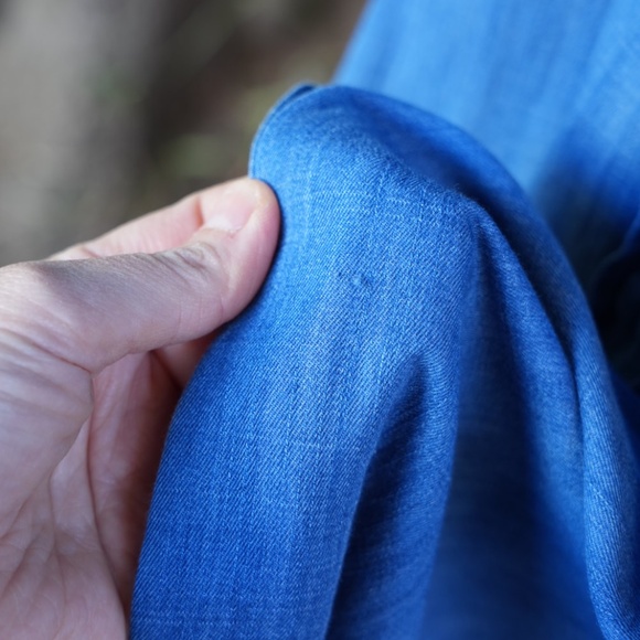 Grayson 100% Cotton Jean Denim Button Down Midi Shirt Dress Woman's Size M - Picture 17 of 17